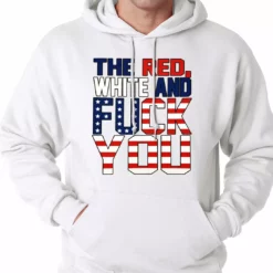 Bewild Red, White & F*ck You Adult Hoodie Say It Loud