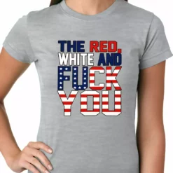 Bewild Say It Loud Red, White & F*ck You Ladies T-shirt