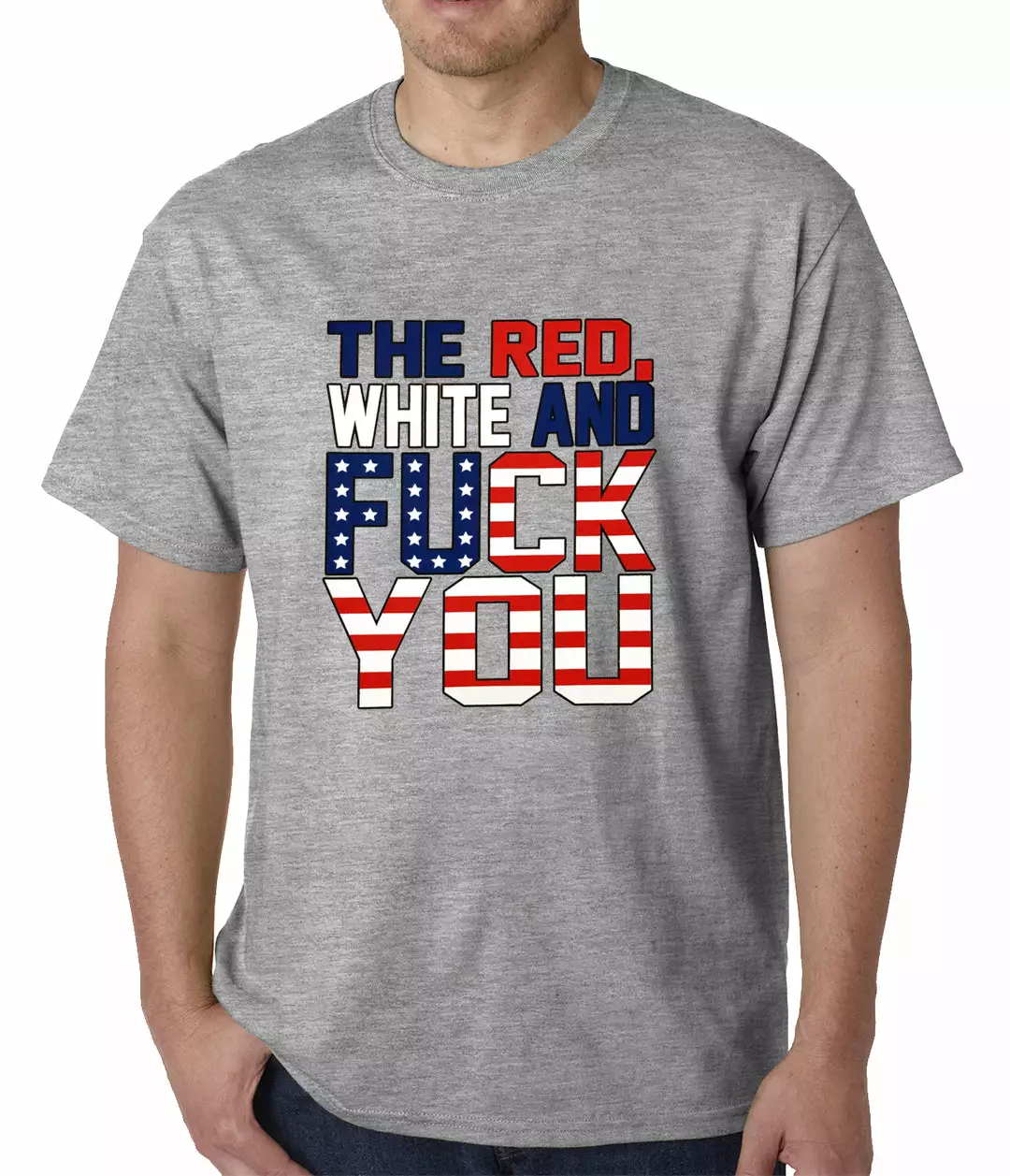 Bewild Red, White & F*ck You Mens T-shirt 3 Bewild Red, White & F*ck You Mens T-shirt