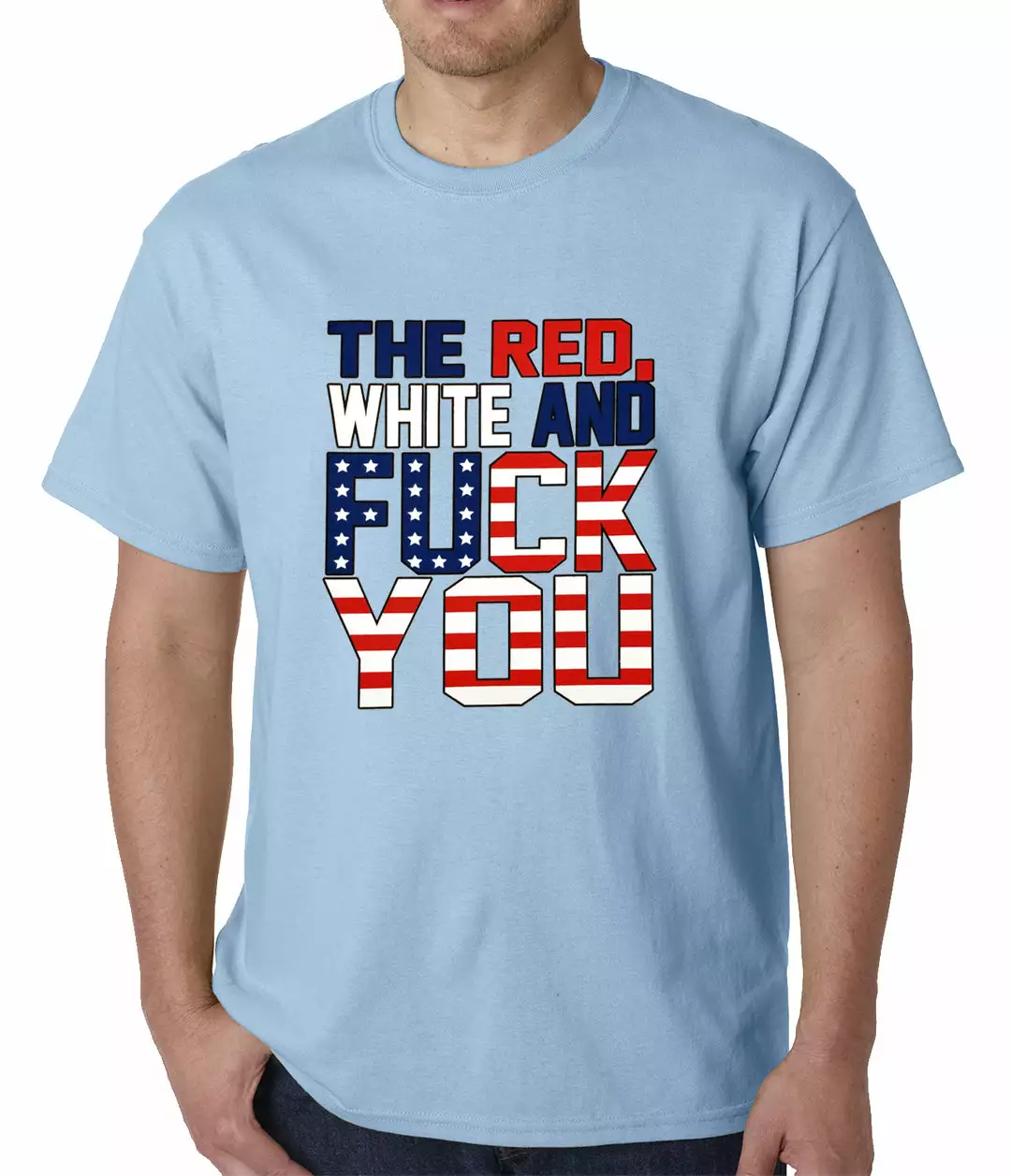 Bewild Red, White & F*ck You Mens T-shirt 5 Bewild Red, White & F*ck You Mens T-shirt