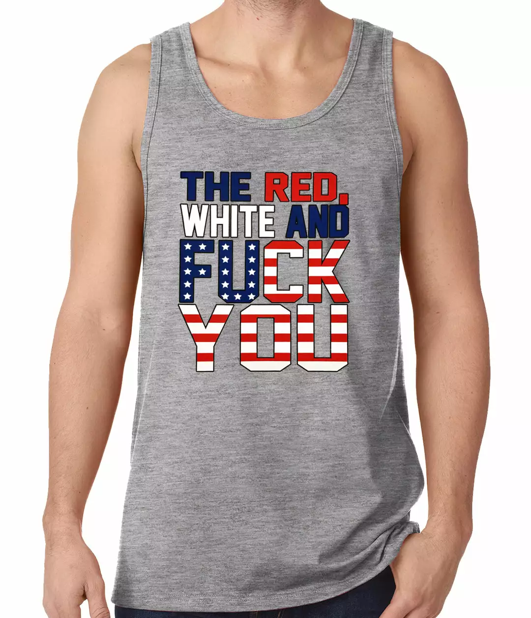 Bewild Red, White & F*ck You Tank Top 4 Bewild Red, White & F*ck You Tank Top