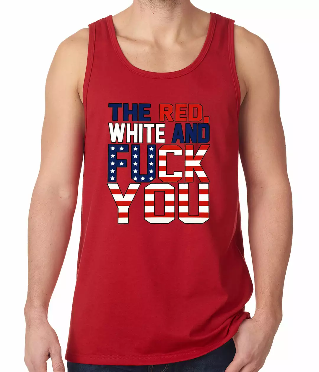 Bewild Red, White & F*ck You Tank Top 5 Bewild Red, White & F*ck You Tank Top