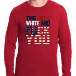 Bewild Red, White & F*ck You Thermal Shirt Nationality & Ethnic