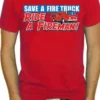Bewild Ride A Fireman T-Shirt Cool Funny & Offensive