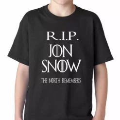 Bewild Comic Con & Gaming Clothing Video Game T-Shirts RIP Jon Snow - The North Remembers Kids T-shirt