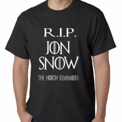 Bewild Comic Con & Gaming Clothing, Video Game RIP Jon Snow - The North Remembers Mens T-shirt