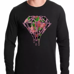 Bewild Roses Dripping Diamond Thermal Shirt