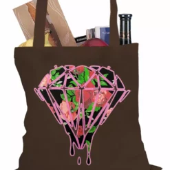 Bewild Roses Dripping Diamond Tote Bag Cool Funny & Offensive