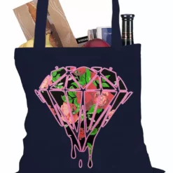 Bewild Roses Dripping Diamond Tote Bag Cool Funny & Offensive