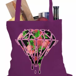 Bewild Roses Dripping Diamond Tote Bag Cool Funny & Offensive