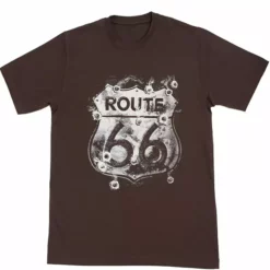 Bewild Route 66 Sign With Bullet Holes Men's T-Shirt