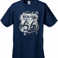 Bewild Route 66 Sign With Bullet Holes Men's T-Shirt