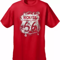 Bewild Route 66 Sign With Bullet Holes Men's T-Shirt