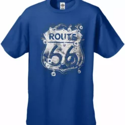 Bewild Route 66 Sign With Bullet Holes Men's T-Shirt