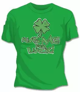 Bewild St.Patricks Day Rub Me For Luck Girls T-Shirt 3 Bewild St.Patricks Day Rub Me For Luck Girls T-Shirt