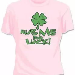 Bewild St.Patricks Day Rub Me For Luck Girls T-Shirt 10 Bewild St.Patricks Day Rub Me For Luck Girls T-Shirt