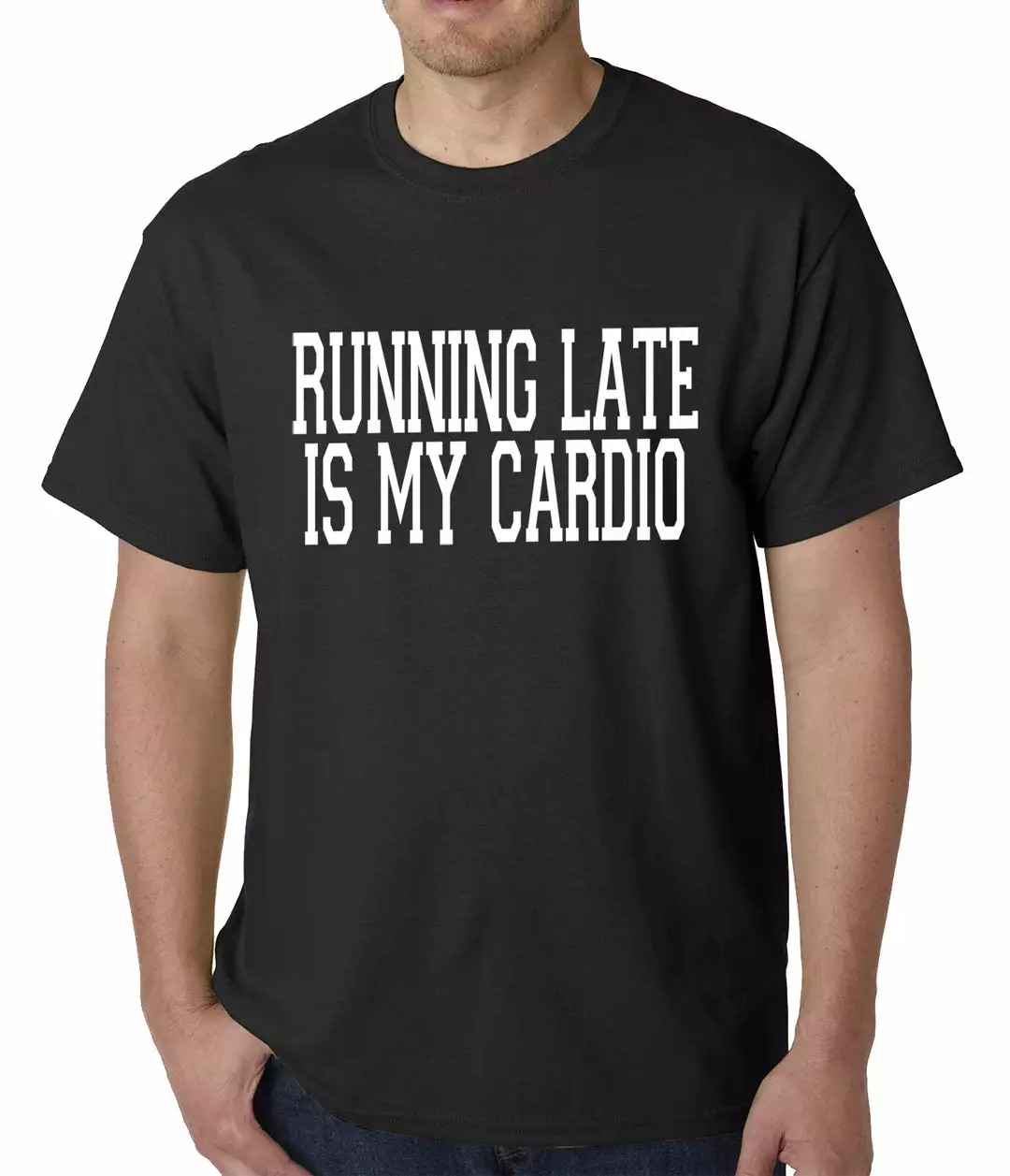 Bewild Running Late Is My Cardio Mens T-shirt Cool Funny & Offensive 3 Bewild Running Late Is My Cardio Mens T-shirt Cool Funny & Offensive