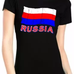 Bewild Russia Vintage Flag Girl's T-Shirt
