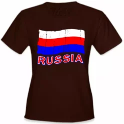 Bewild Russia Vintage Flag Girl's T-Shirt