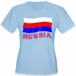 Bewild Russia Vintage Flag Girl's T-Shirt