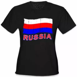 Bewild Russia Vintage Flag Girl's T-Shirt