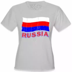 Bewild Russia Vintage Flag Girl's T-Shirt