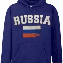 Bewild Russia Vintage Flag International Hoodie Nationality & Ethnic