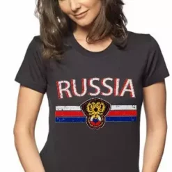 Bewild Russia Vintage Shield International Girls T-Shirt