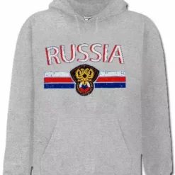 Bewild Nationality & Ethnic Russia Vintage Shield International Hoodie