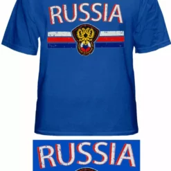 Bewild Russia Vintage Shield International Mens T-Shirt Nationality & Ethnic