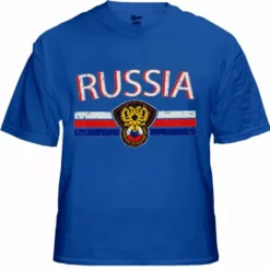 Bewild Russia Vintage Shield International Mens T-Shirt Nationality & Ethnic