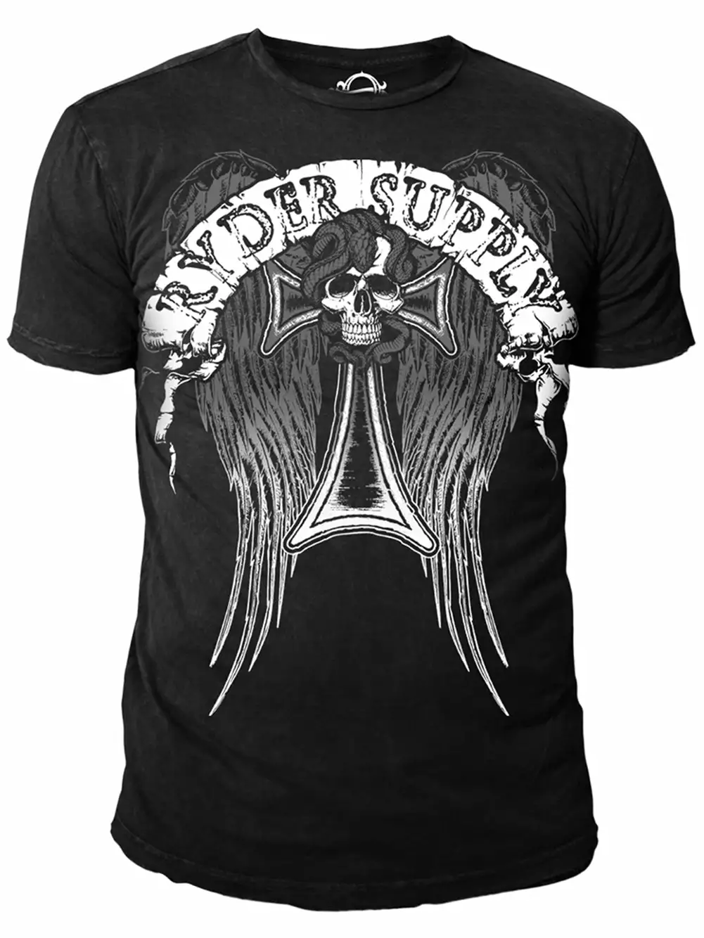 Bewild Ryder Supply Clothing - Angel Mens T-shirt (Black) 3 Bewild Ryder Supply Clothing - Angel Mens T-shirt (Black)