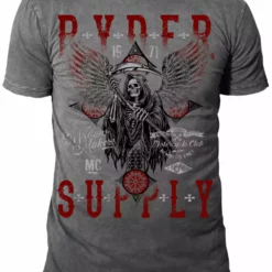 Bewild Ryder Supply Clothing - Cross Mens T-shirt (Charcoal Grey)