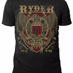 Bewild Ryder Supply Clothing - Eagle Mens T-shirt (Black)
