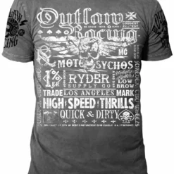 Bewild Ryder Supply Clothing - Outlaw Mens T-shirt (Charcoal Grey)
