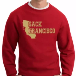 Bewild Sport Inspiration SACK FRANCISCO San Francisco 49ers Football Crewneck Sweatshirt