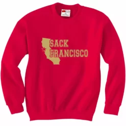 Bewild Sport Inspiration SACK FRANCISCO San Francisco 49ers Football Crewneck Sweatshirt