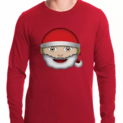 Bewild Santa Emoji Thermal Shirt