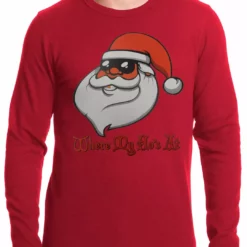 Bewild Santa - Where My Ho's At Thermal Shirt Holiday Prints