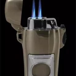 Bewild Saratoga Smoking Club Dual Torch Cigar Lighter With Cutter Lighters