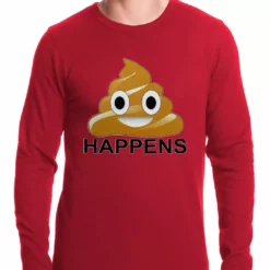 Bewild Sh*t Happens Funny Emoji Thermal Shirt 8 Bewild Sh*t Happens Funny Emoji Thermal Shirt