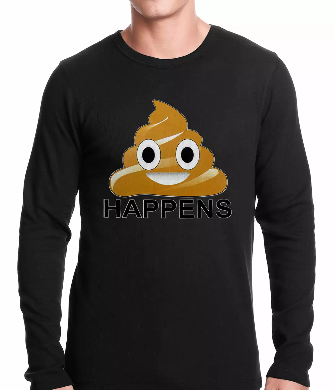 Bewild Sh*t Happens Funny Emoji Thermal Shirt 4 Bewild Sh*t Happens Funny Emoji Thermal Shirt
