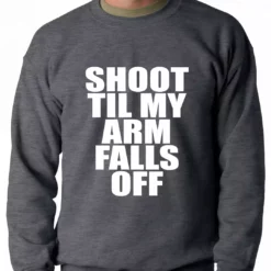 Bewild Shoot Til My Arm Falls Off Basketball Adult Crewneck