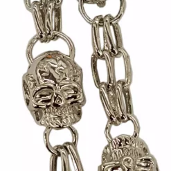 Bewild Silver Skull Of Death Jean And Wallet Chain
