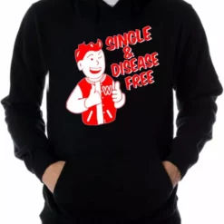 Bewild Men's T-Shirts Single & Disease Free Hoodie