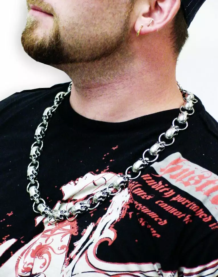 Bewild Skull Pile Chain Of Skulls 30 Inch Jean Chain 5 Bewild Skull Pile Chain Of Skulls 30 Inch Jean Chain