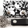Bewild Skulls All Over Genuine Leather Chain Wallet 1 Bewild Skulls All Over Genuine Leather Chain Wallet