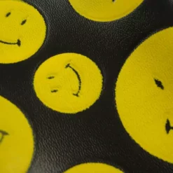 Bewild Smiley Faces Genuine Leather Chain Wallet
