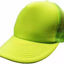 Bewild Brimmed Hats Solid Neon Green Trucker Hat