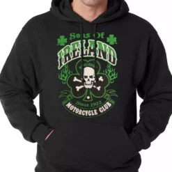 Bewild Sons Of Ireland Shamrock Skull Biker Hoodie 15 Bewild Sons Of Ireland Shamrock Skull Biker Hoodie